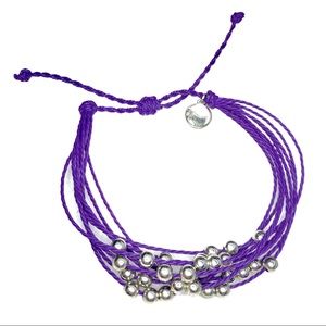 Reel Legends Purple String Bracelet with Beads